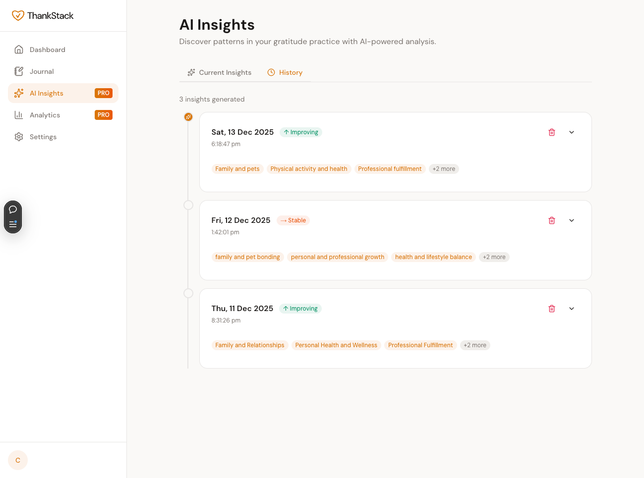 ThankStack - Screenshot 2 showing product features and functionality