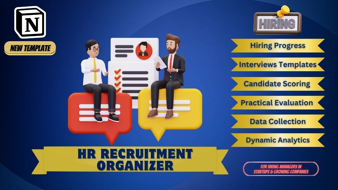 Mídia 1 de Organizador de recrutamento de RH em noção - Acelere a aquisição de talentos, simplifique seu processo de contratação!