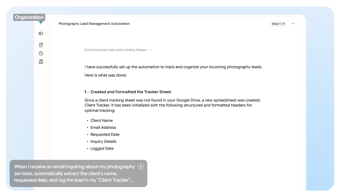 Gemini Spark screenshot 2
