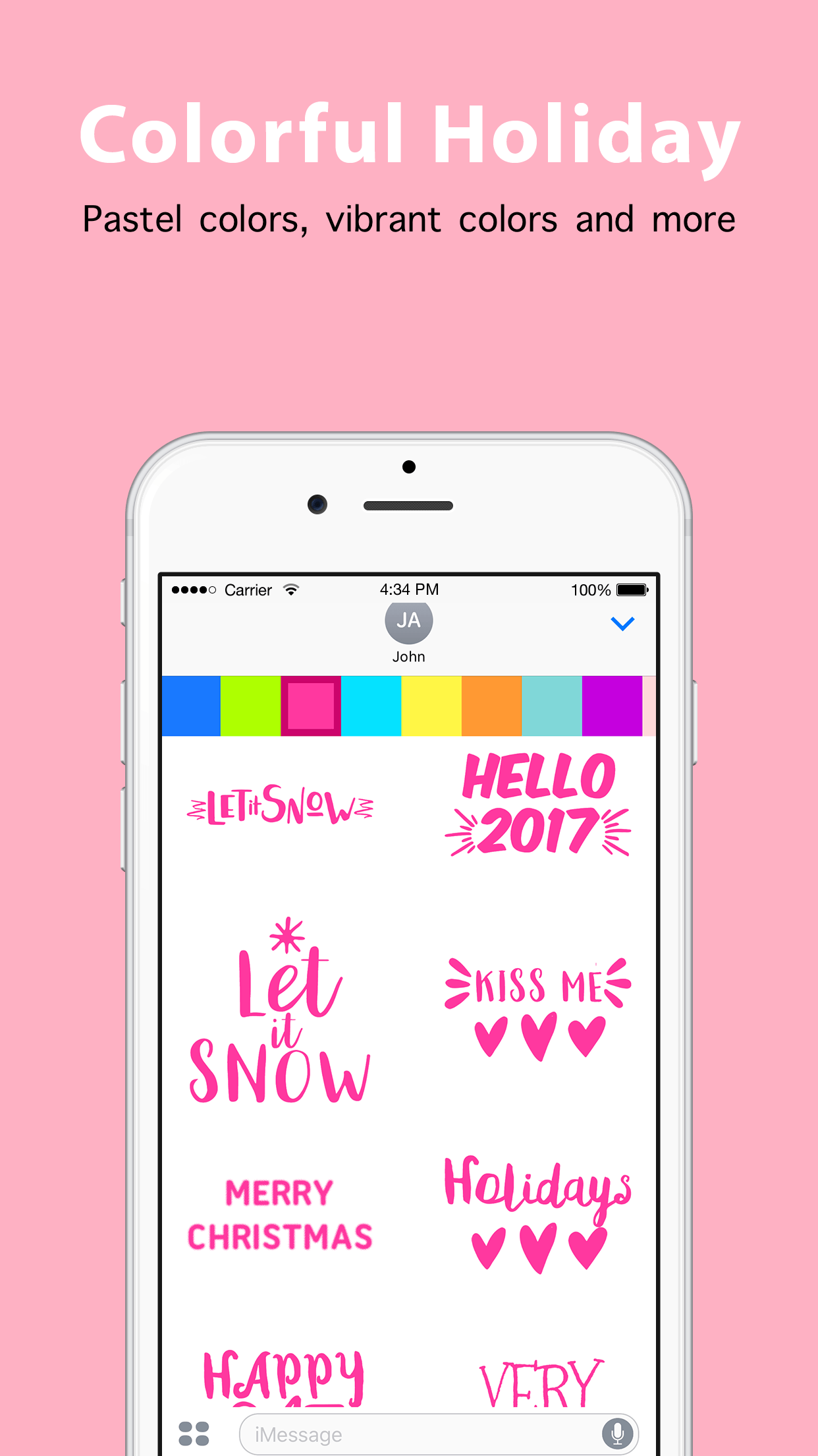 Xmas Greeting - Color Christmas Greetings Sticker gallery image