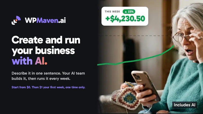 WPMaven screenshot 1 (video preview)