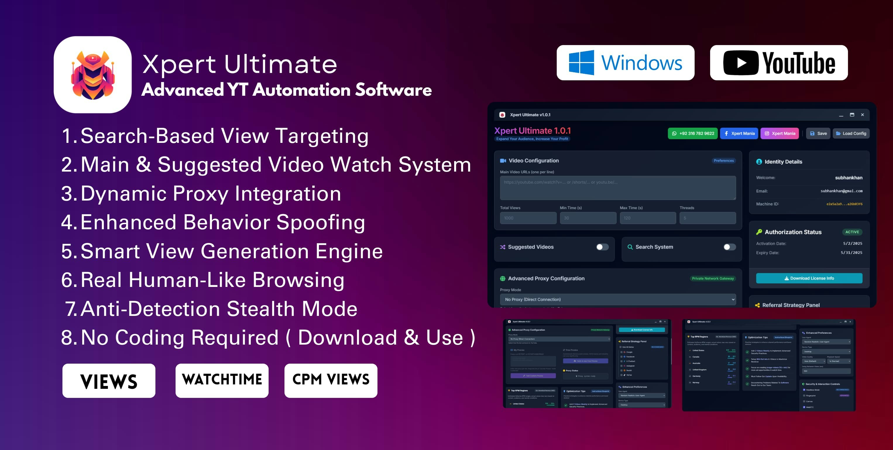 Xpert Ultimate - Automatisering voor makers - Geavanceerde YouTube -groei en -software media 2