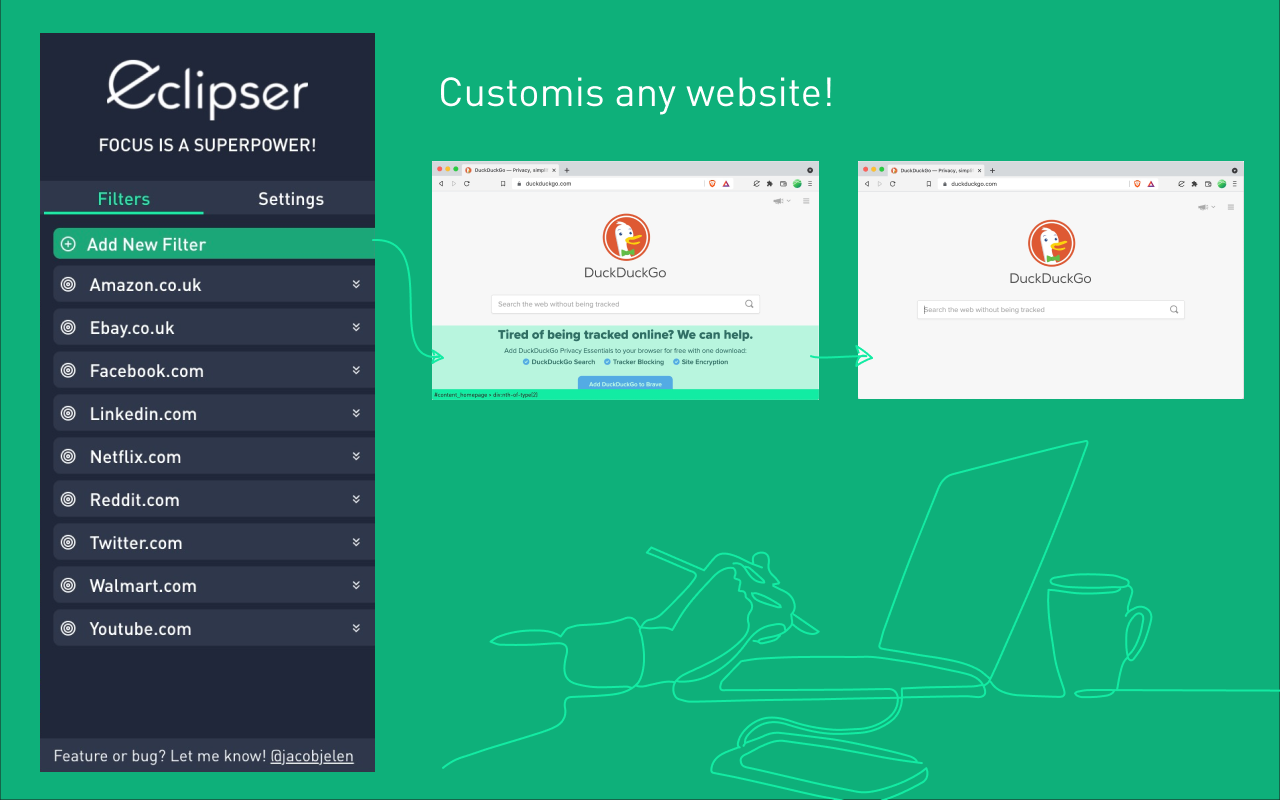 Eclipser: Block Feeds, Hide Distractions gallery image