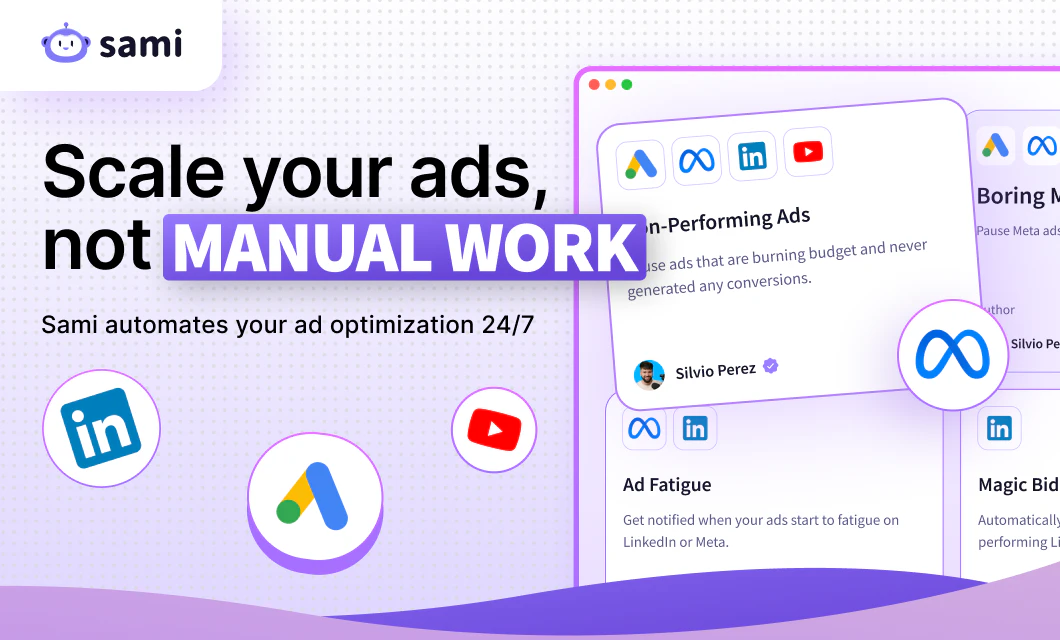 startuptile Sami-Ad automation + budget control. Across every platform. 