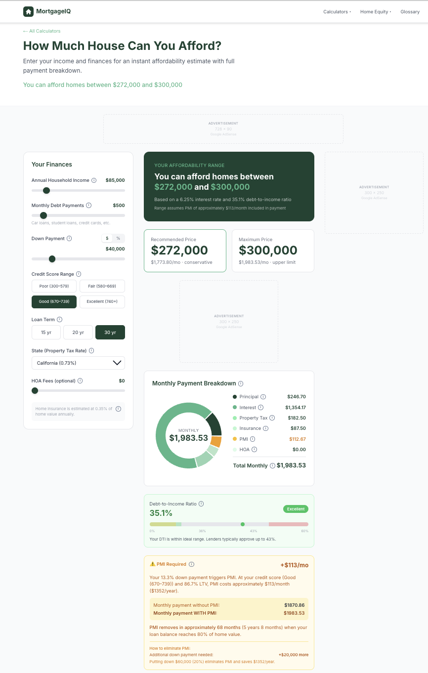 MortgageIQ — Free Mortgage Calculators gallery image