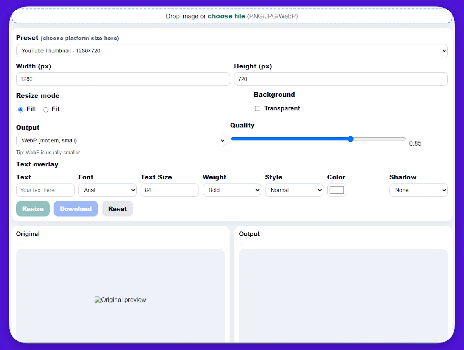 Social Image Resizer screenshot 1