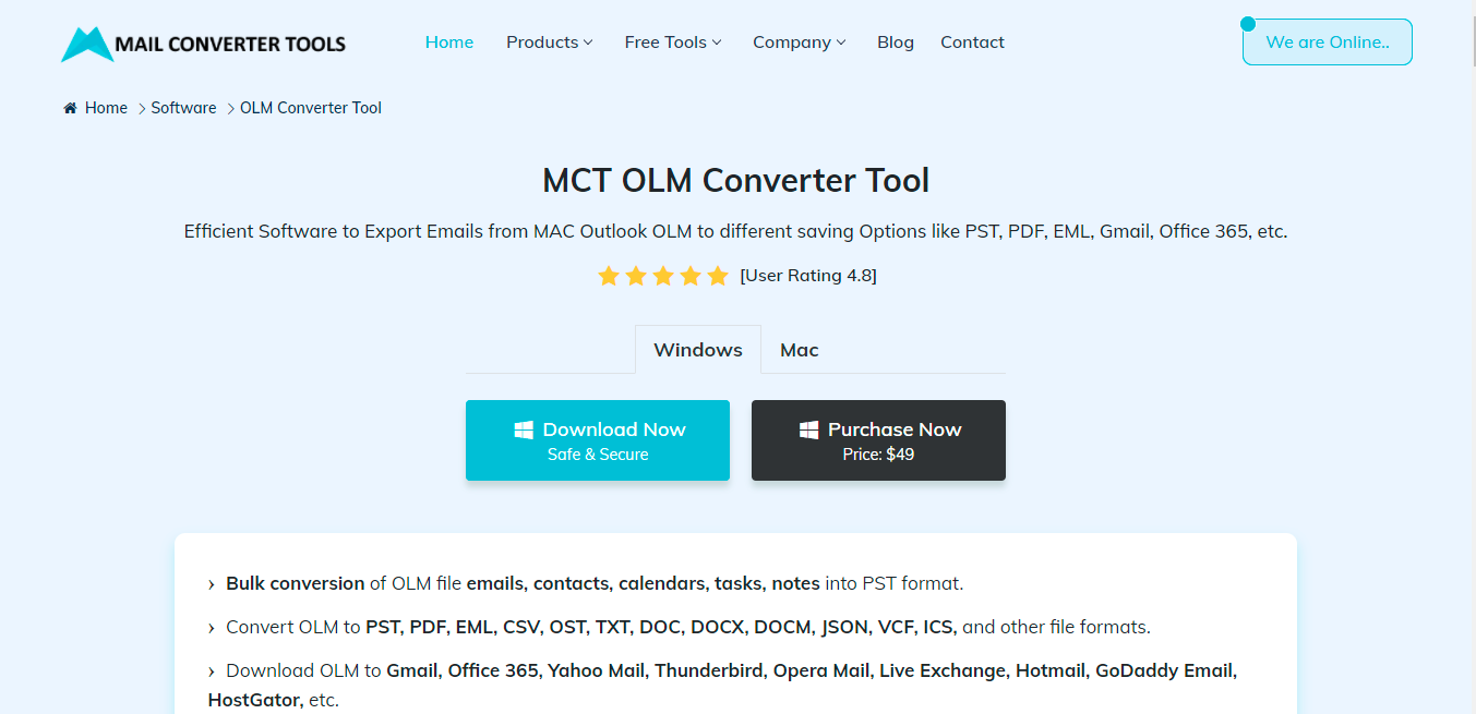 MCT OLM Converter Tool