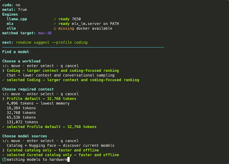 Rondine screenshot 2