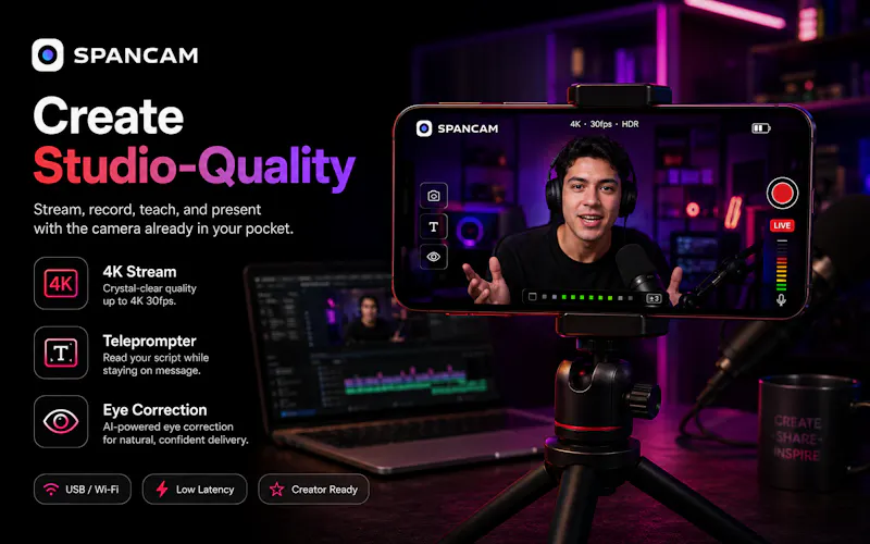 Spancam - Phone as Webcam for Streamers screenshot 4