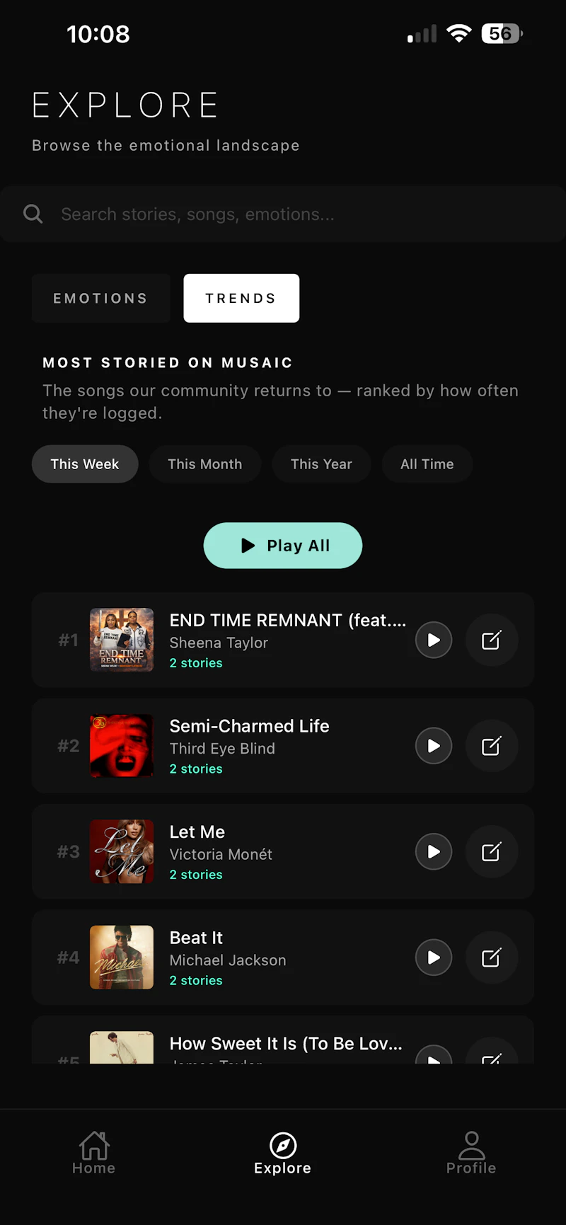 Musaic - musical connections.  screenshot 6