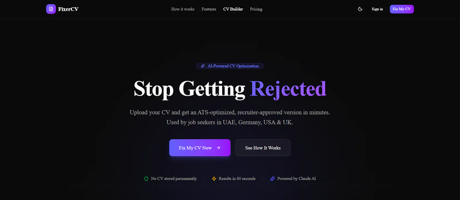 FixerCV screenshot 1