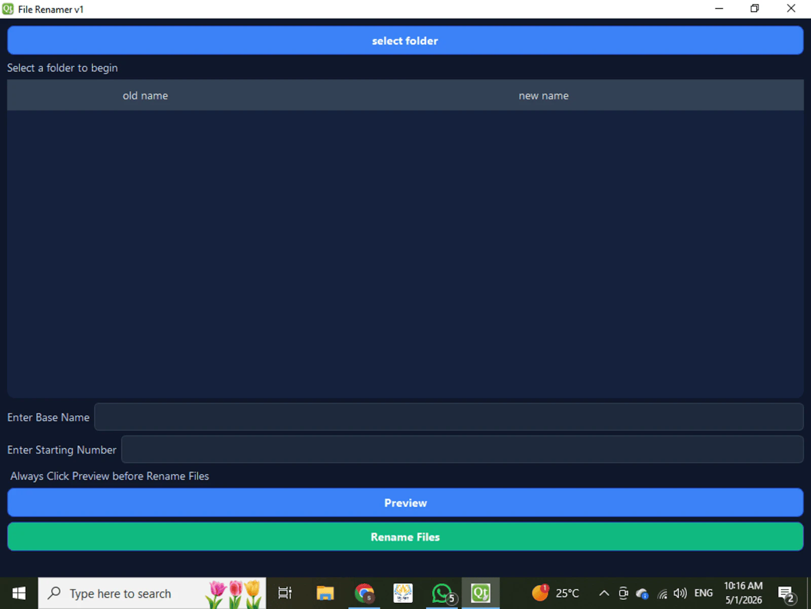 Bulk File Renamer screenshot 1