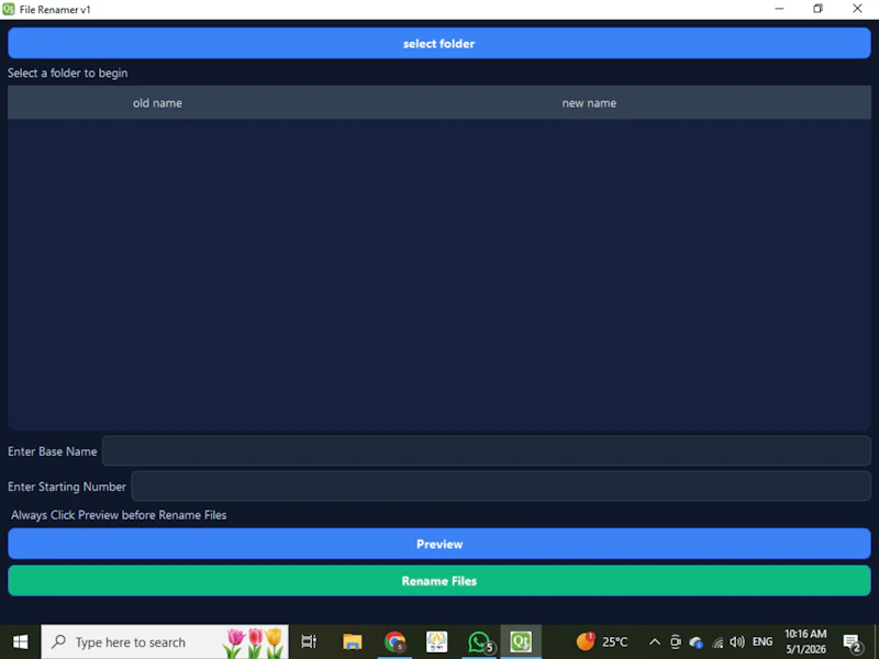Bulk File Renamer screenshot 1