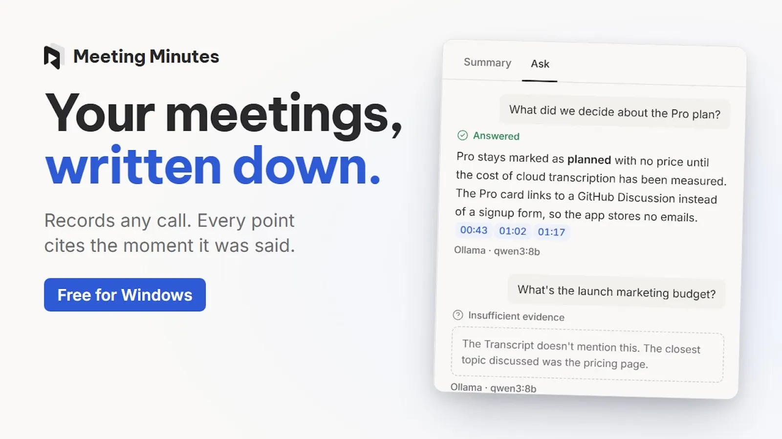 Meeting Minutes screenshot 1 (video preview)