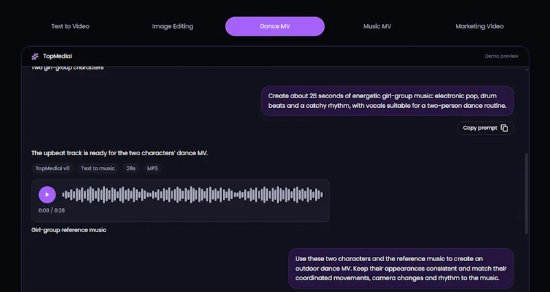 TopMediai MCP screenshot 2