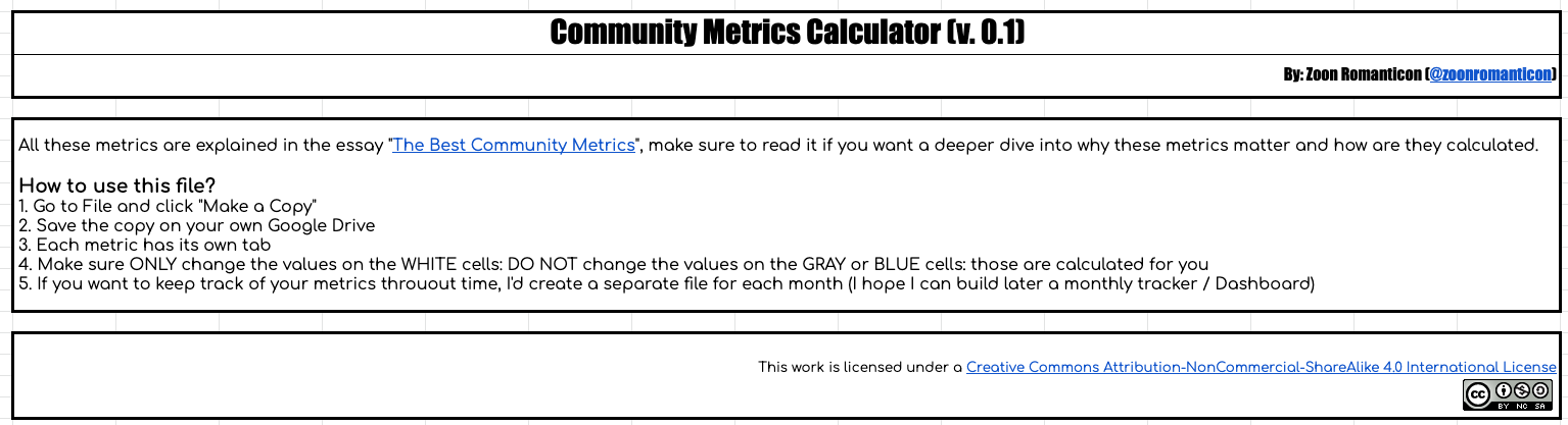 Community Metrics Calculator v.0.1 gallery image