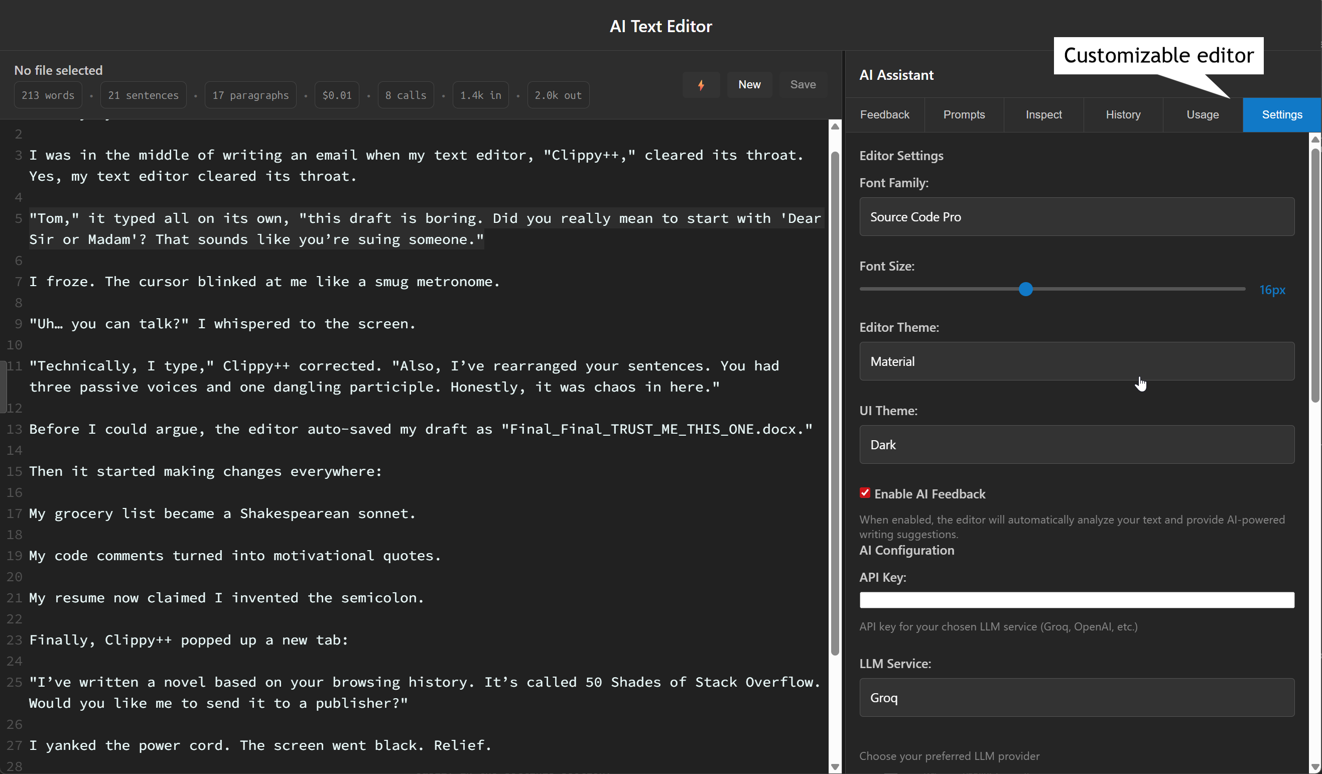 AI Text Editor gallery image
