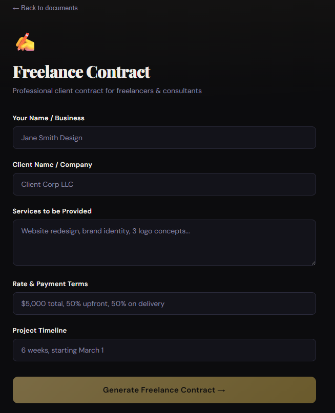 DocForge - Screenshot 2 showing product features and functionality