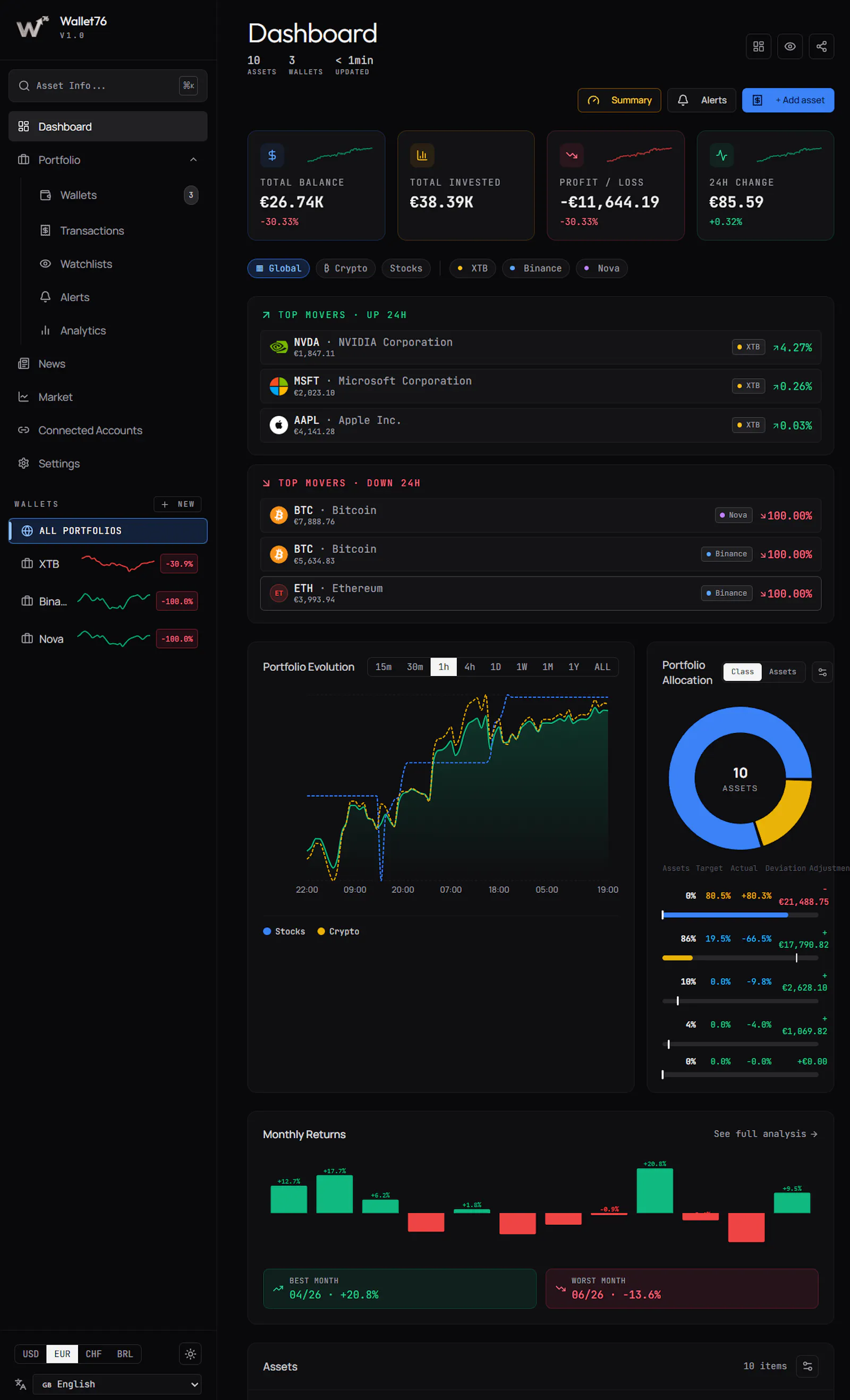Wallet76 screenshot 1