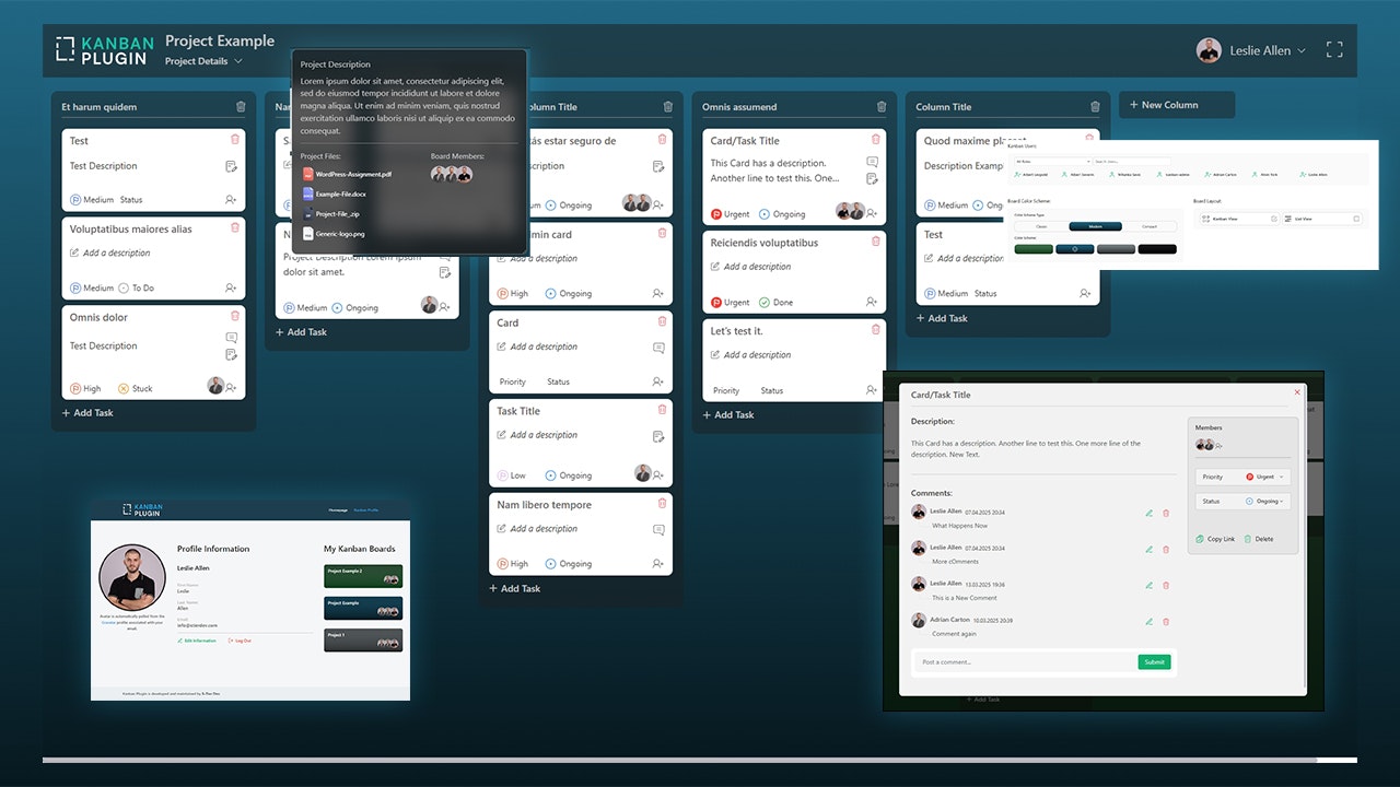 Kanban Plugin - Main product screenshot demonstrating key features and user interface