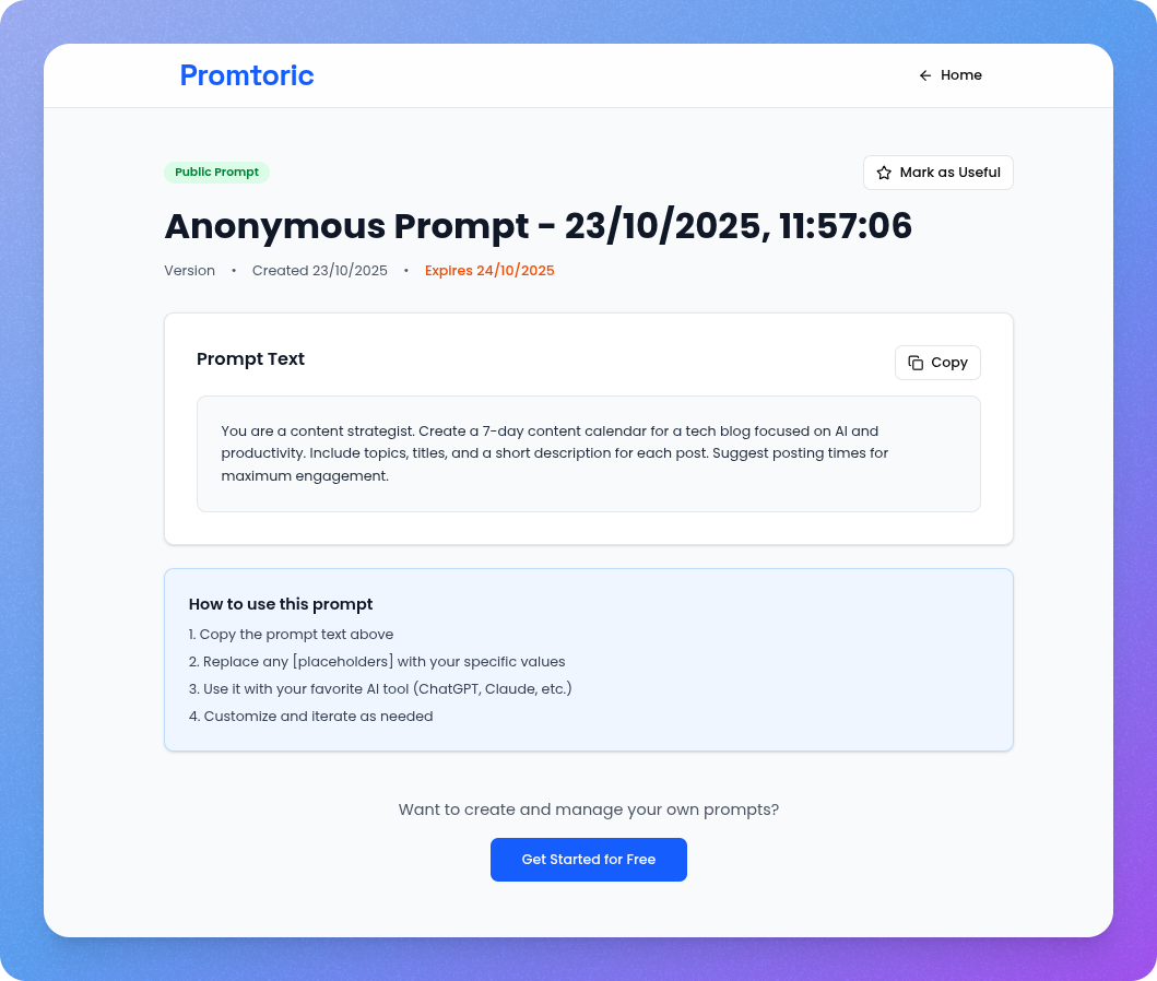 Promtoric gallery image