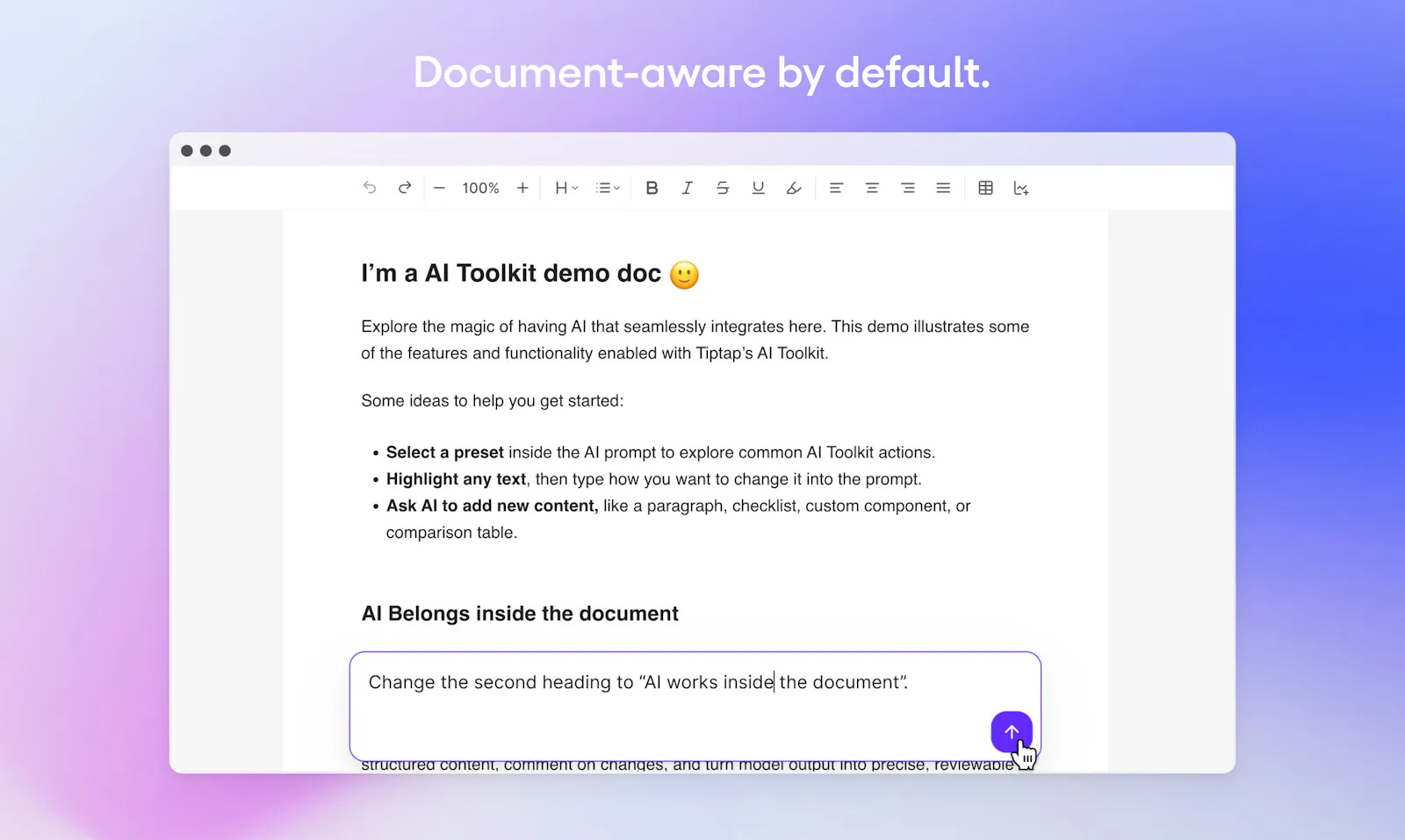 Tiptap AI Toolkit screenshot 2