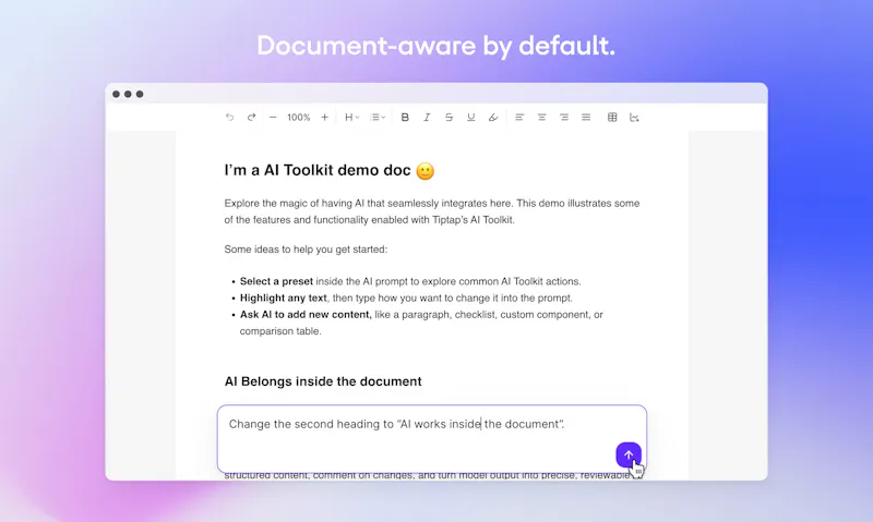 Tiptap AI Toolkit screenshot 2