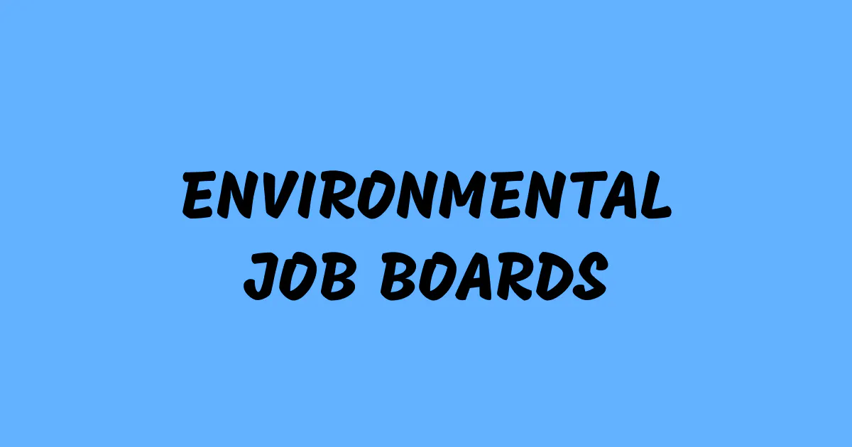 Environmental Job Boards