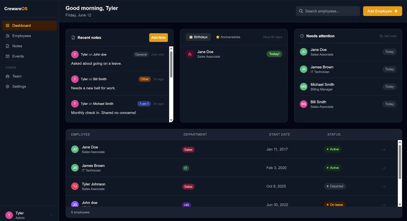 CrewareOS screenshot 2