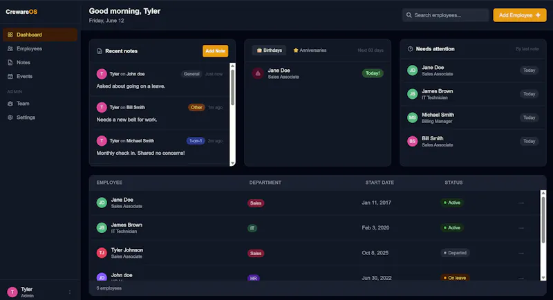 CrewareOS screenshot 2