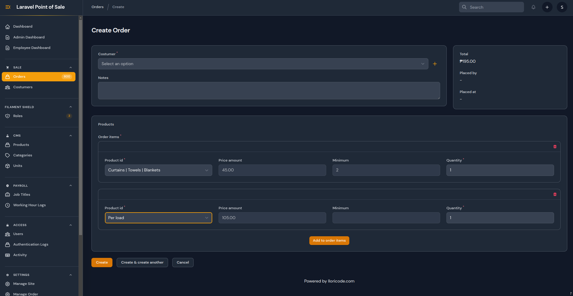 Punto di vendita del filamento di Laravel - Laravel media 1