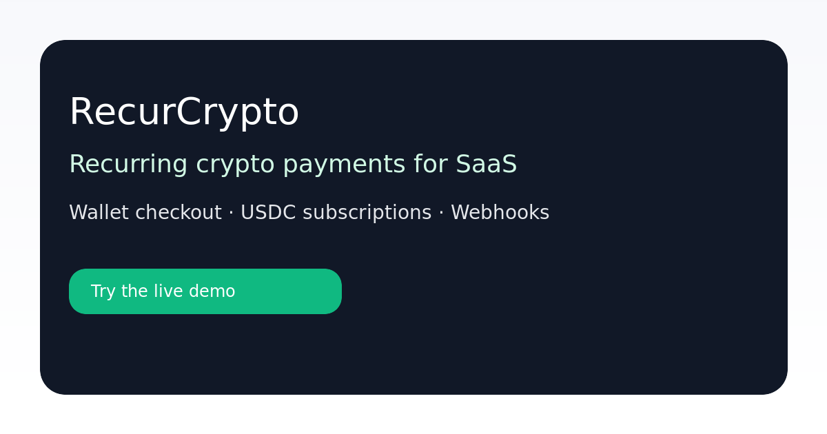RecurCrypto gallery image