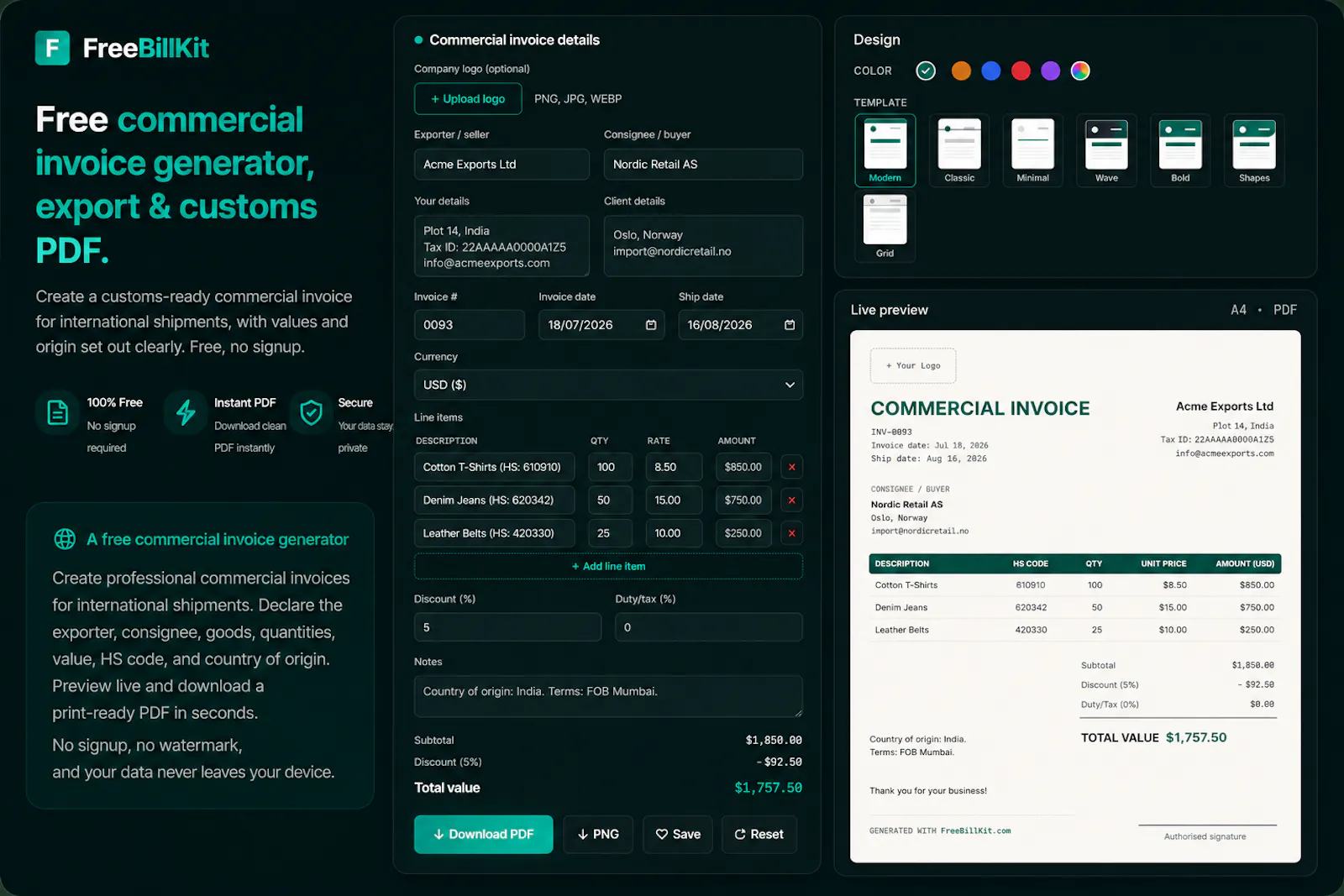 FreeBillKit screenshot 4