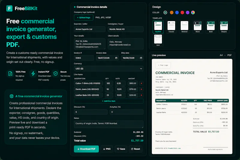 FreeBillKit screenshot 4