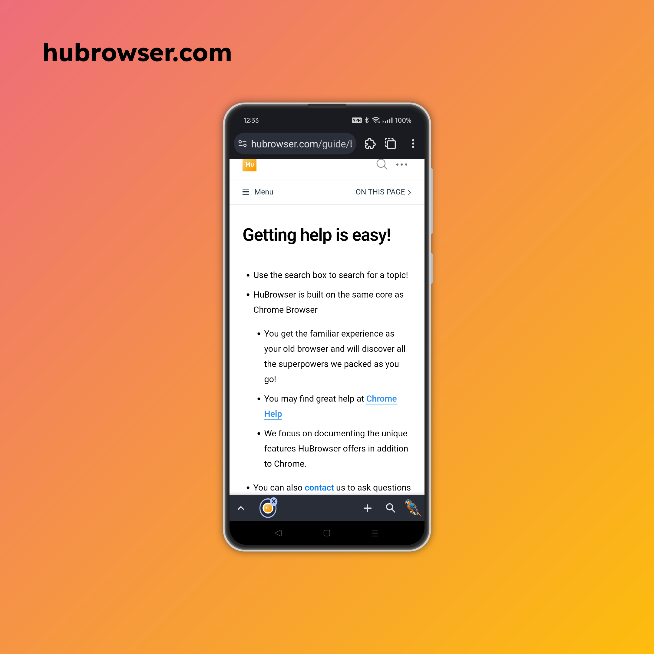 Hubrowser - AdBlock, Extensions 등이있는 0 트래킹 모바일 브라우저 미디어 9