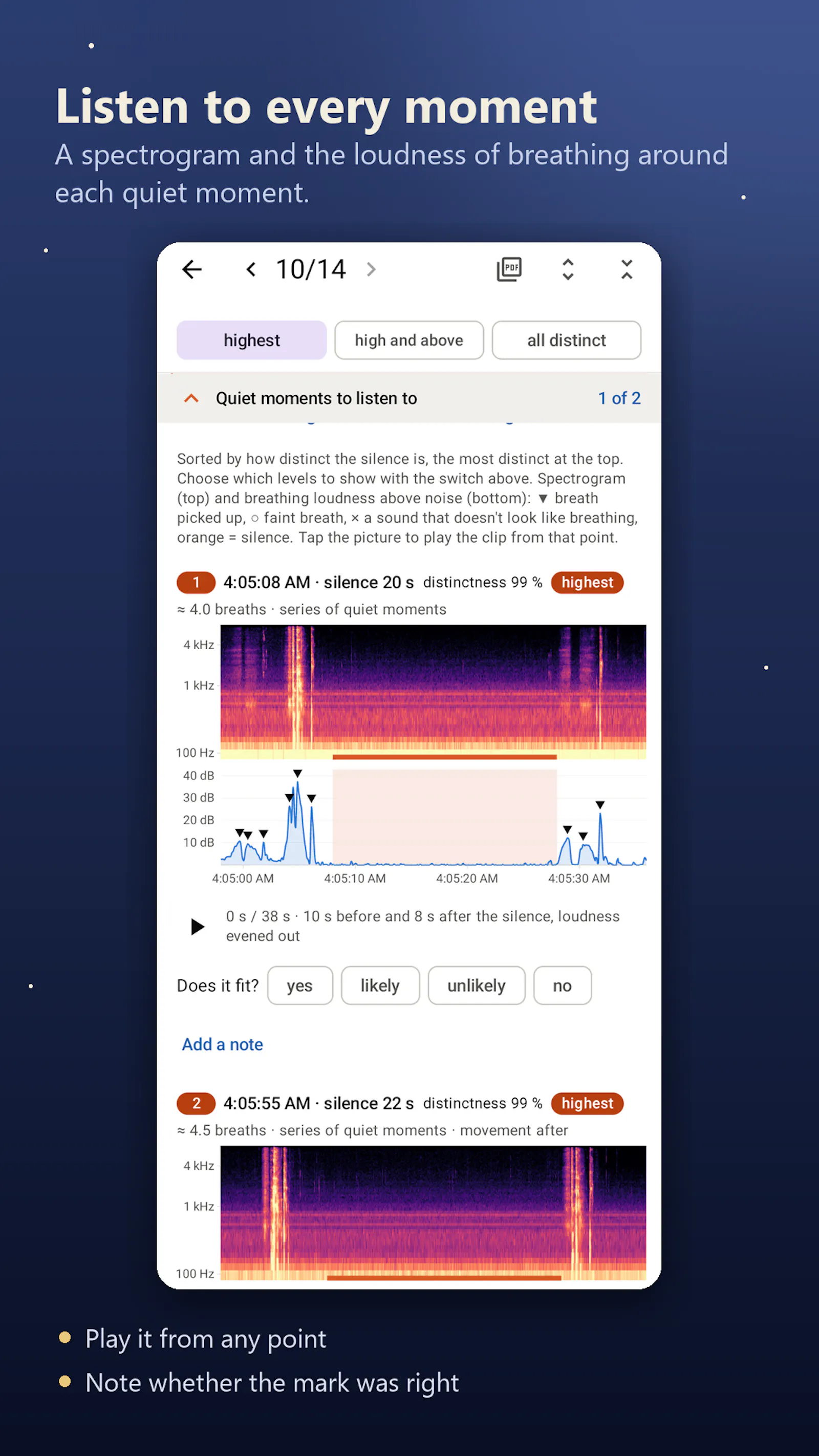 NightEar - Snore & Sleep Log screenshot 2