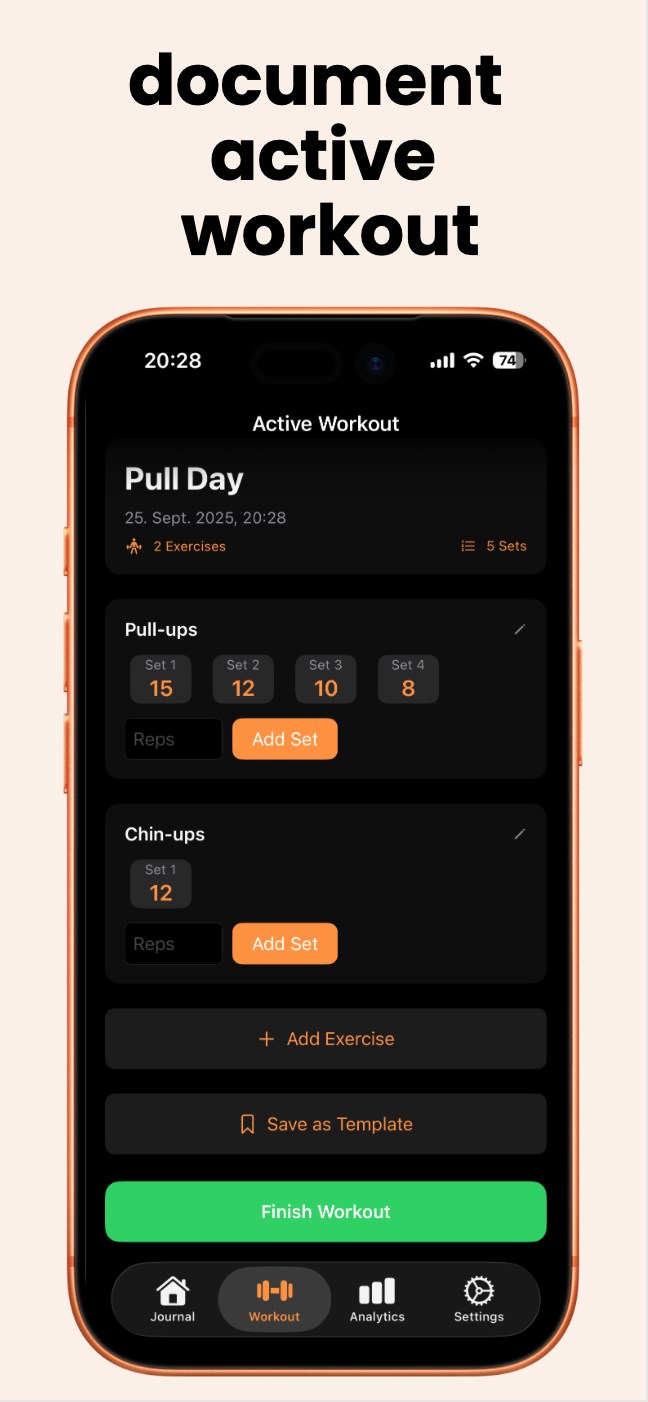 Média Journal calisthénique - Suivez votre entraînement calisthénique! 2
