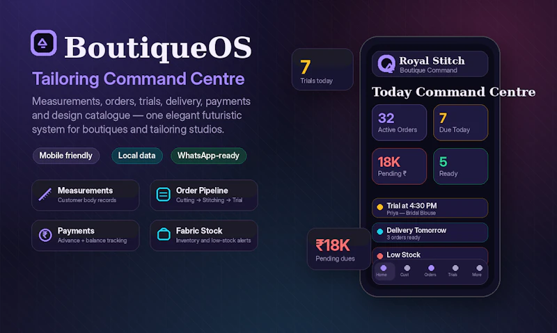 BoutiqueOS — Boutique Command Centre screenshot 1