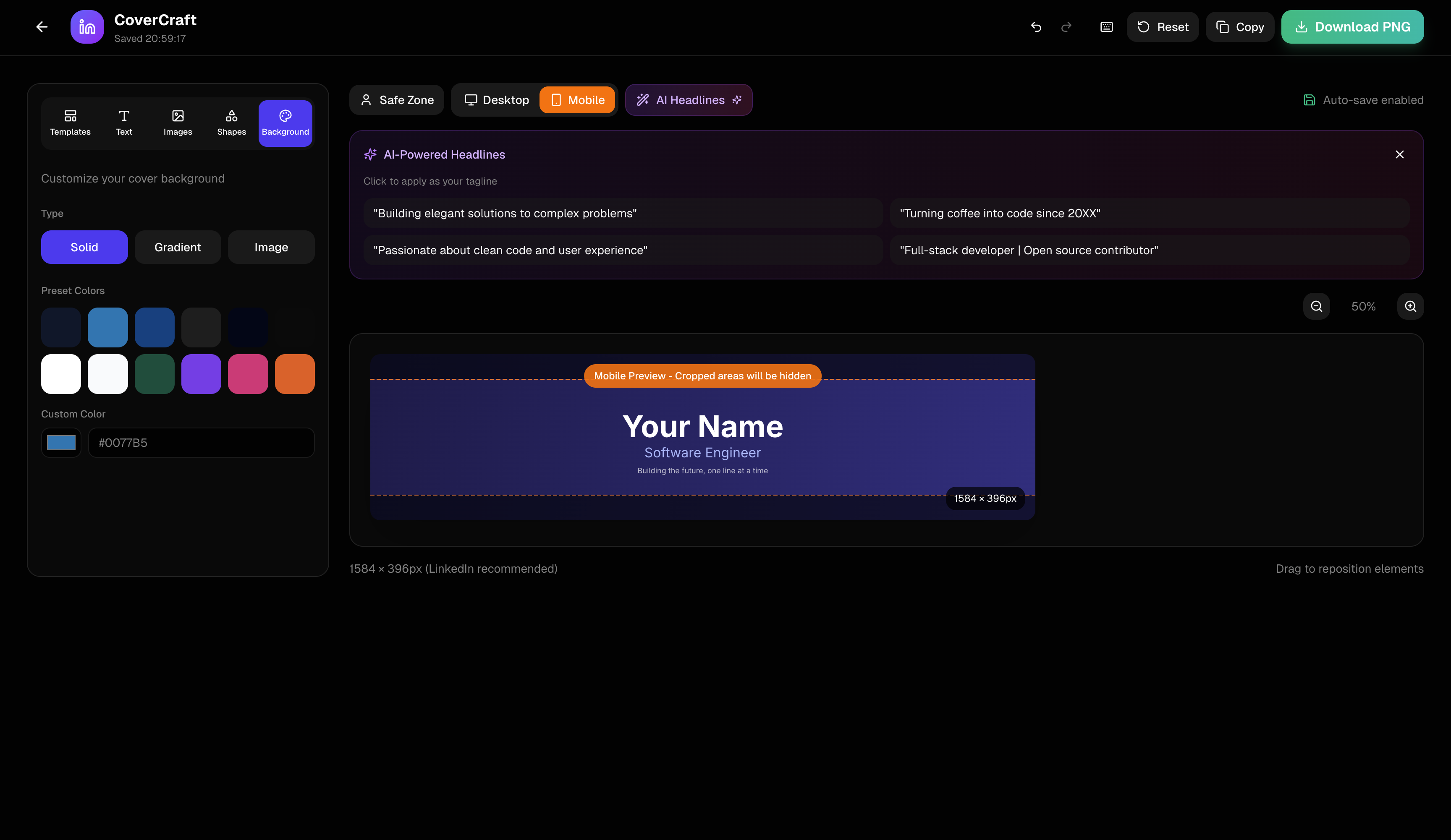 CoverCraft - Linkedin Cover Generator gallery image