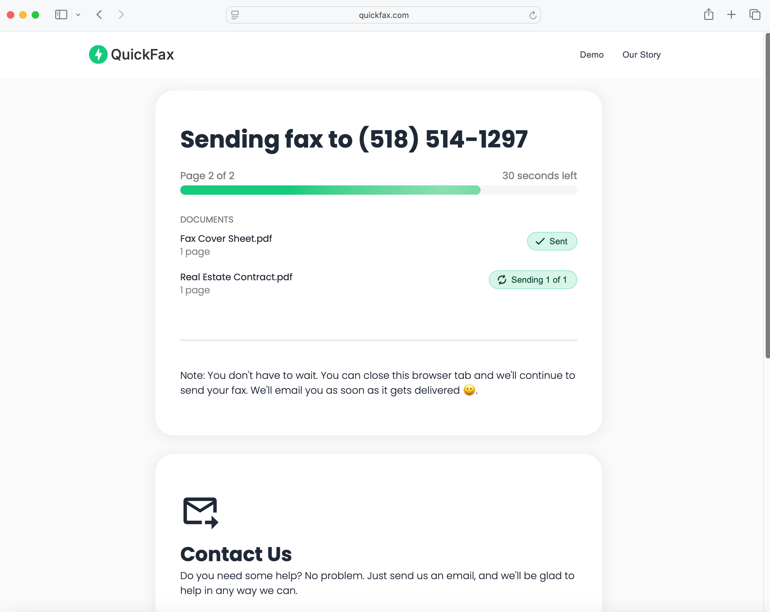 QuickFax - Screenshot 2 preview