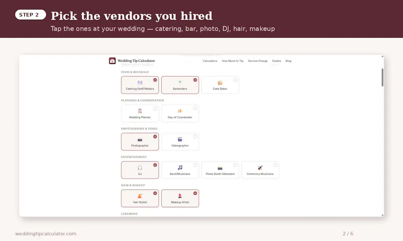 Wedding Tip Calculator screenshot 5