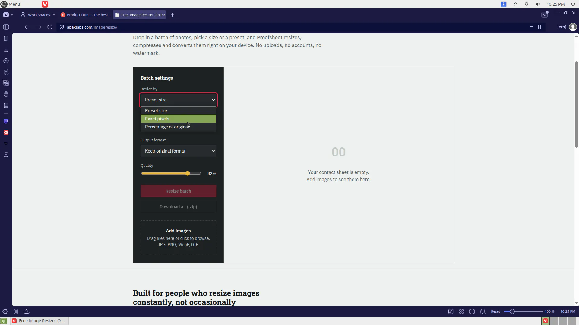 Abaklabs Free & online image resizer gallery image