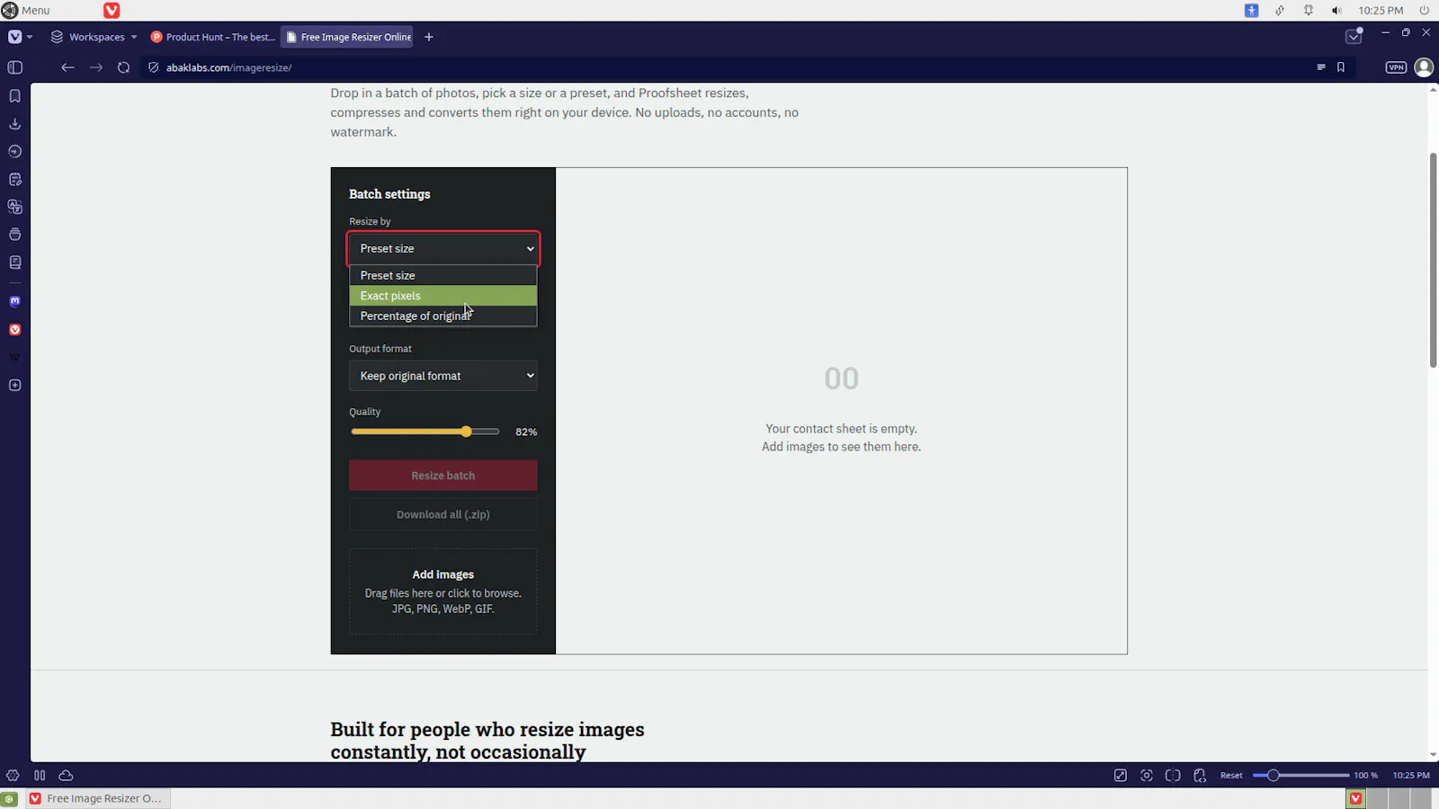 Abaklabs Free & online image resizer screenshot 2