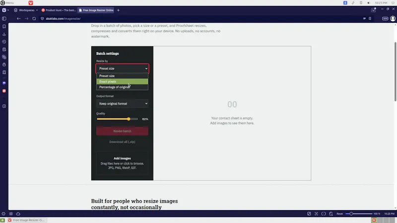Abaklabs Free & online image resizer screenshot 2