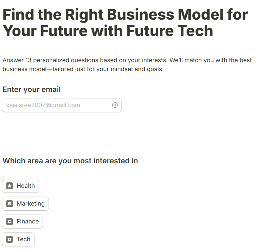 Find your biz by FutureTech - Start the right business for your mindset media 4