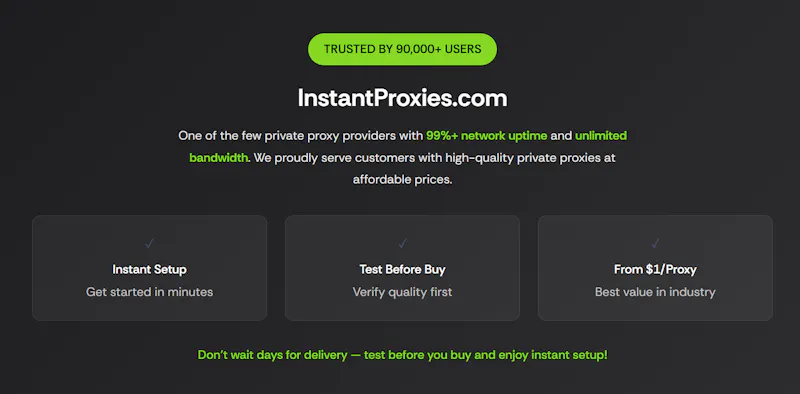 InstantProxies screenshot 3