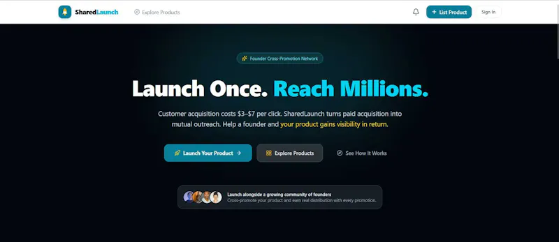 SharedLaunch: Free User Acquisition screenshot 1
