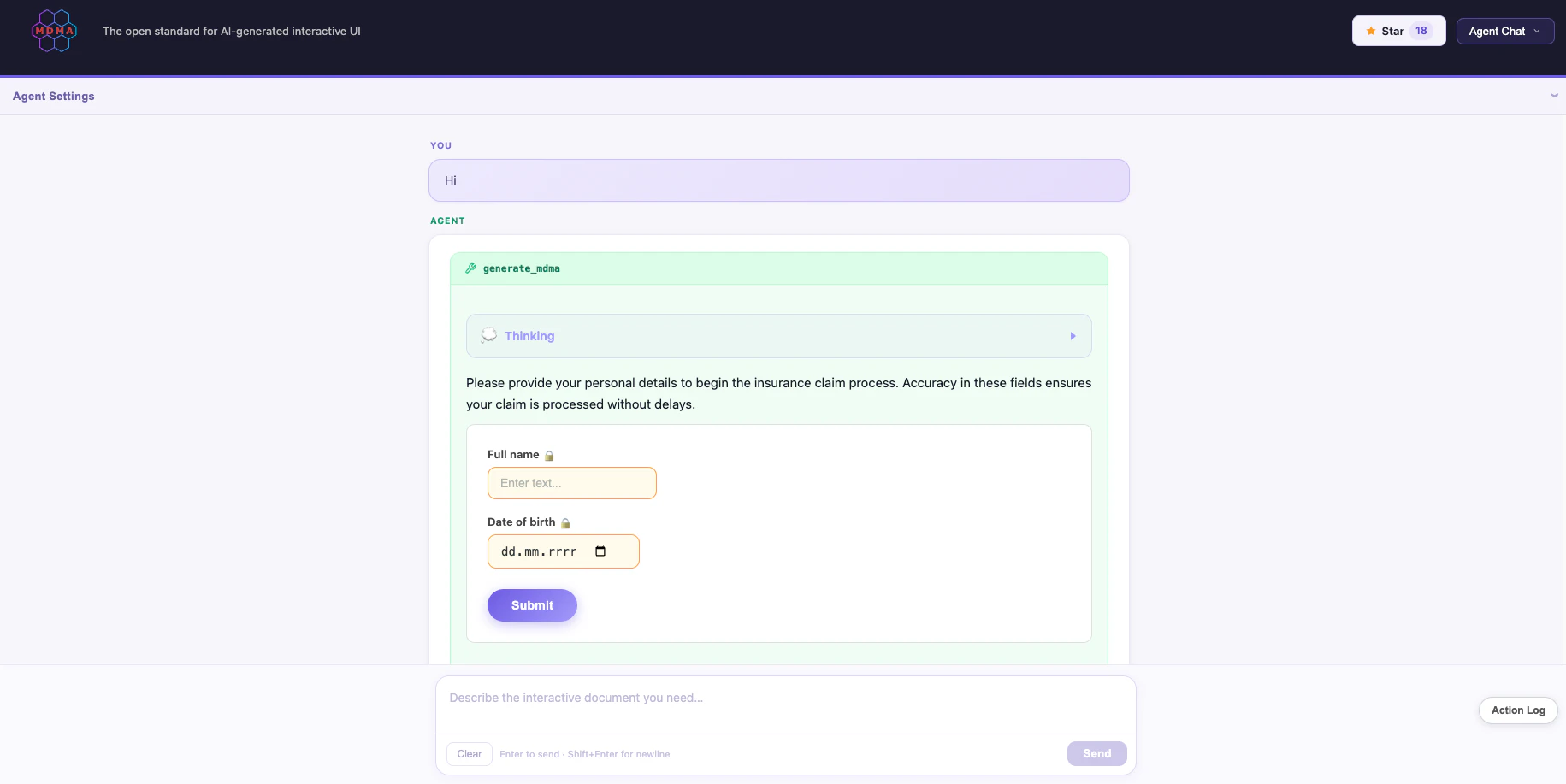 MDMA - GenUI for apps screenshot 3