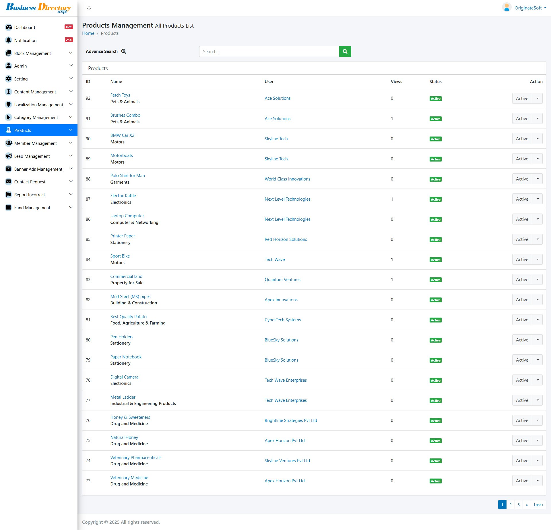 Business Directory Script - Screenshot 5 showing product features and functionality