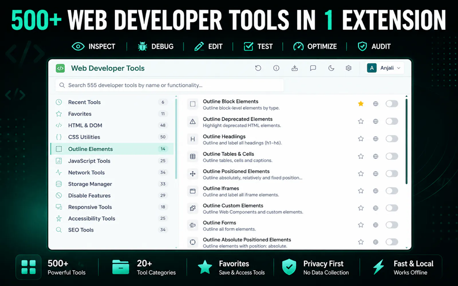 Web Developer Tools screenshot 1